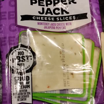 Eating Kroger Pepper Jack Cheese Slices, Dbn, MI, 8/22/23