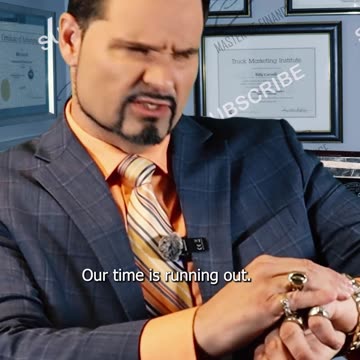 Business hand gestures! This one means "Our Time is Running Out"