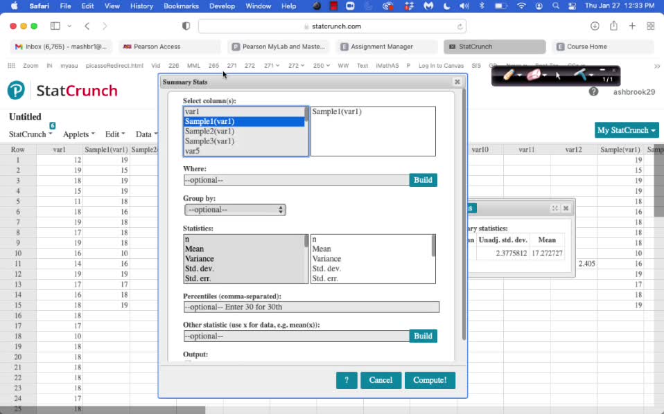 STP 226 Th Jan 27: Populations, Samples & z-scores