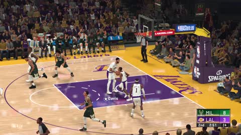 LAKERS VS BUCKS PREDICTED IN NBA2K!