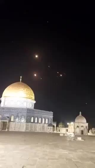 Israel Defending The Temple Mount And Al-Aqsa Mosque From Iranian Missile And Drones