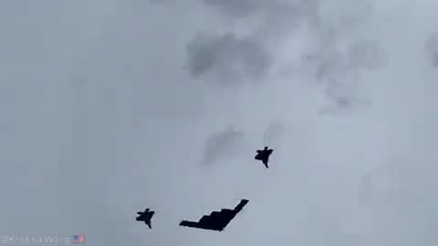 Military jets flyover