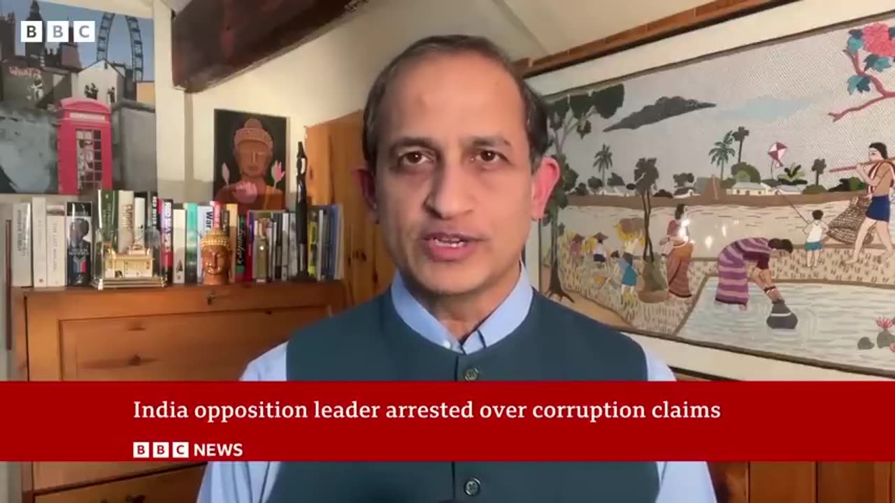 Kejriwal being arrested and taken away