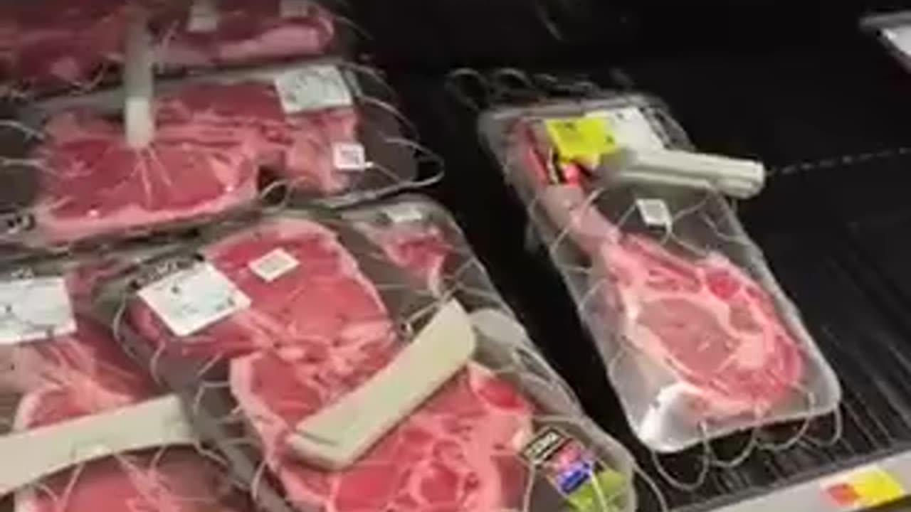 They're Locking Up Steaks At The Grocery Store...