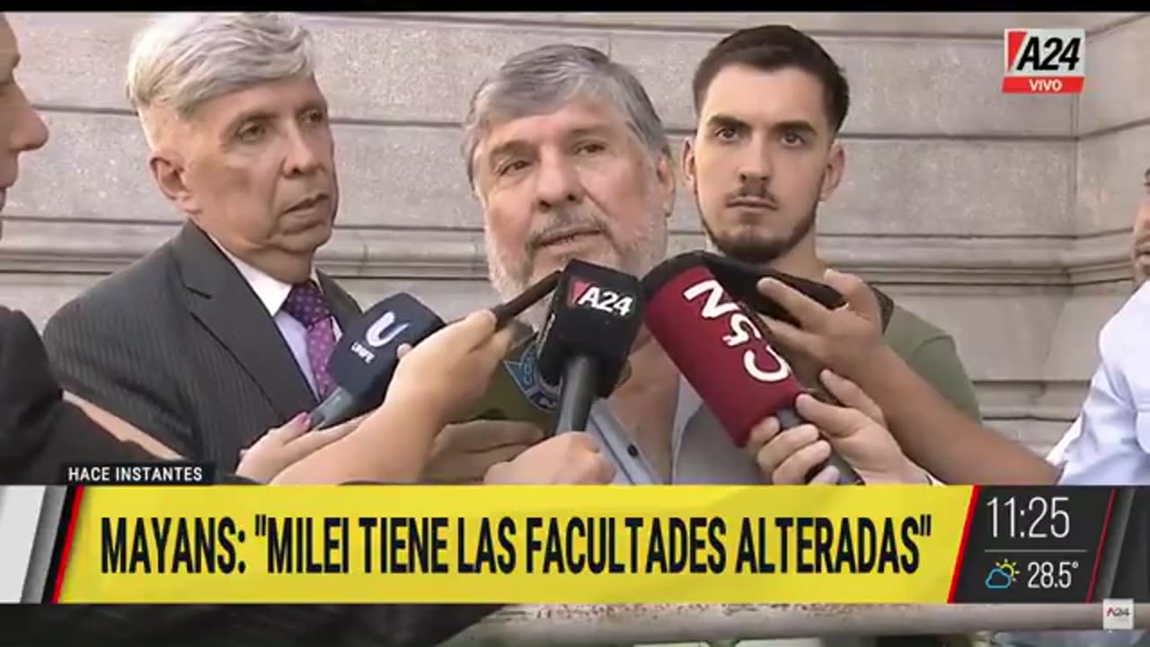 Milei tiene las facultades mentales alteradas