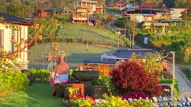 beautiful natural scenery in Magelang, Indonesia