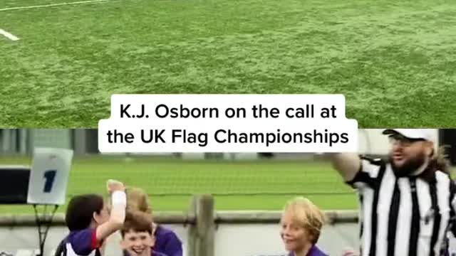 KJ Osborn on the call at the NFL UK Flag Football Championships!