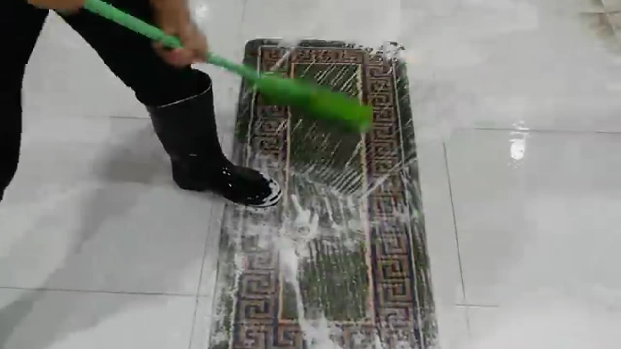 Satisfying carpet cleaning time-lapse