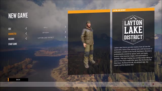 theHunter: Call Of The Wild - Loading Screen, Character Select, Area Select - Video Game Scrapyard