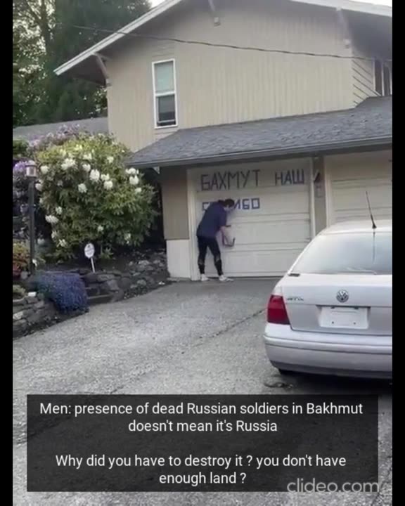 Ukranian men harass a Russian woman in the USA
