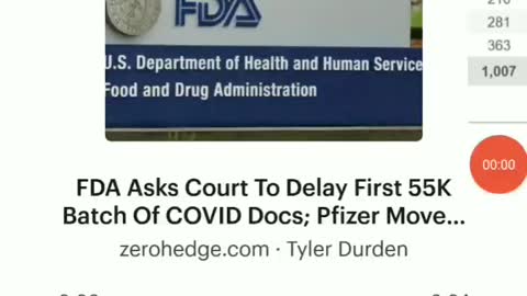 FDA Asks Court To Delay First 55K Batch Of COVID Docs; Pfizer Moves To Join Case