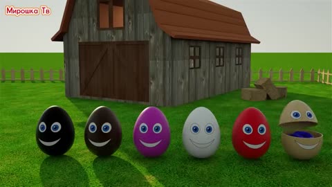 Baby content 100% | Learning Colors – Colorful Eggs on a Farm