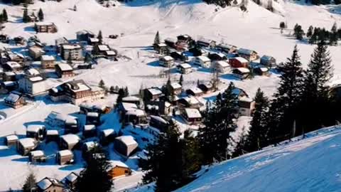 Snow view from the cable car