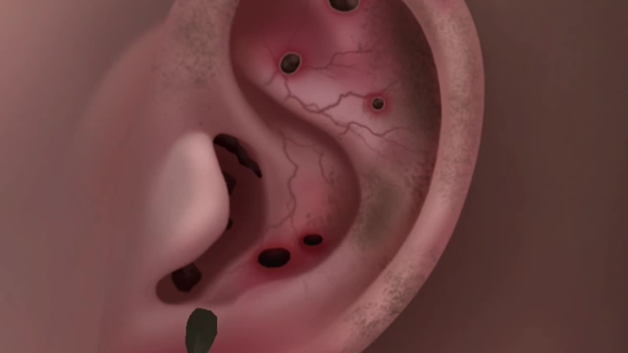 ASMR of ear with satisfying sound