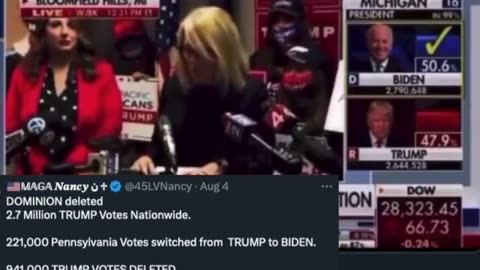 Dominion (Smartmatic) Deleted 2.7M votes for Trump Nationwide, Switched Votes From Trump To Biden