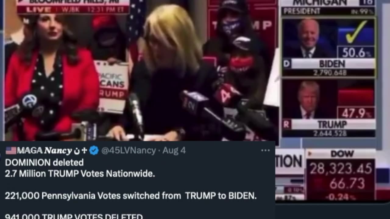 Dominion (Smartmatic) Deleted 2.7M votes for Trump Nationwide, Switched Votes From Trump To Biden