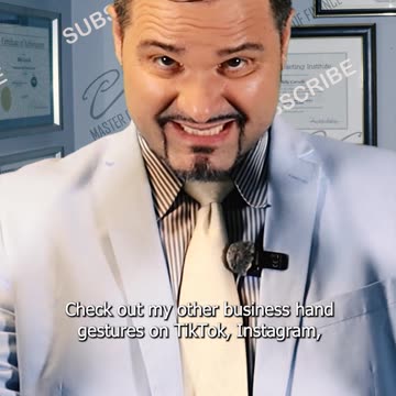 Business Hand Gestures! This one means "I'm Pretty"