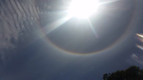 Strange sun halo over Jervis Bay, Australia