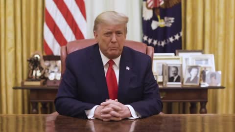 President Trump Video From Oval Office After Impeachment January 2021