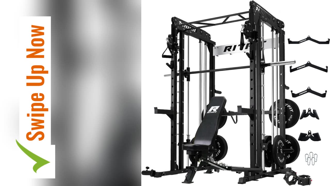 RitFit M1 Smith Machine with Cable Crossover System