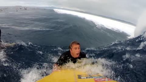 Watch_ Monster Cloudbreak Swell from the Paddle Perspective