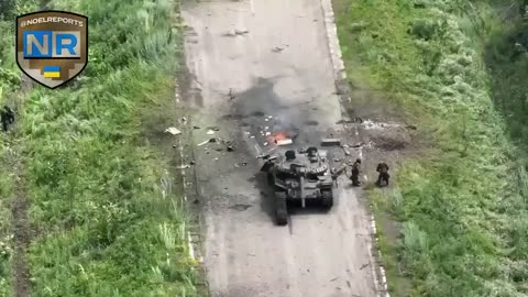 Russian T62 Tank Drives into Ambush