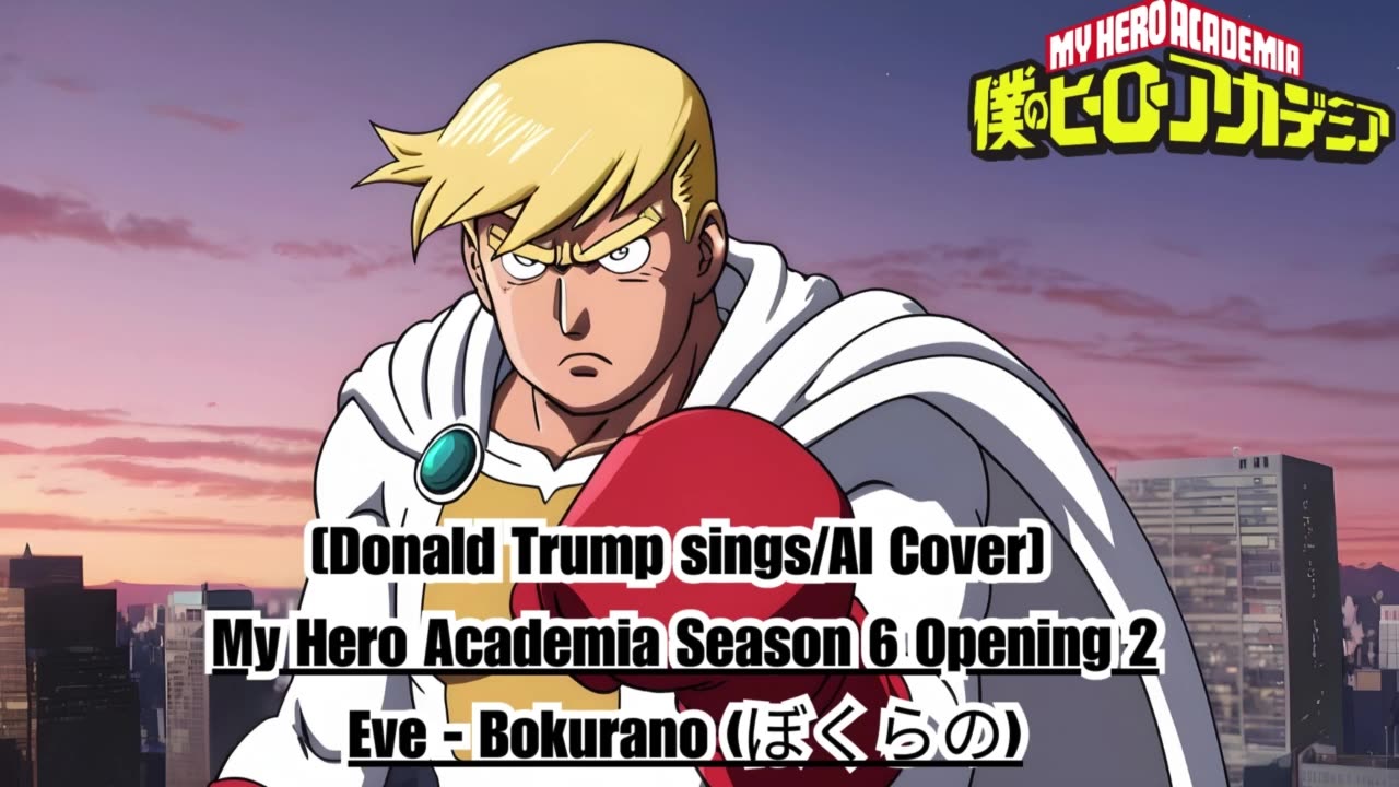 [Donald Trump sings/AI Cover] My Hero Academia Season 6 Opening 2 Eve - Bokurano (ぼくらの)