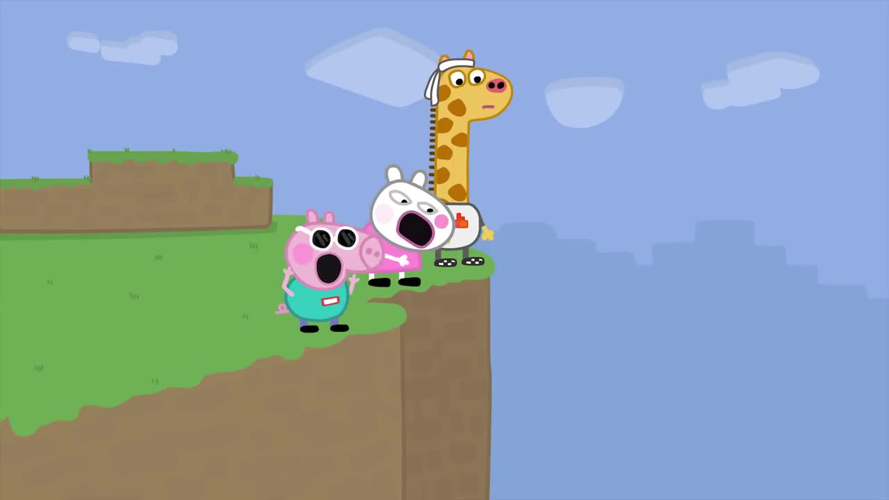 Minecraft Speedrunner Peppa Vs 4 Hunters Animation-5