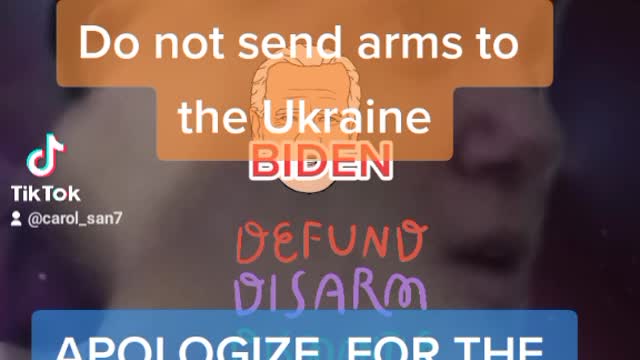 I'm Writing to the President - "Don't Send ARMS to the Ukraine!"