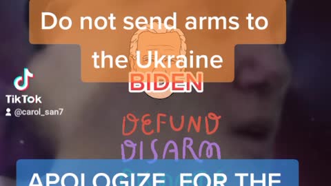 I'm Writing to the President - "Don't Send ARMS to the Ukraine!"