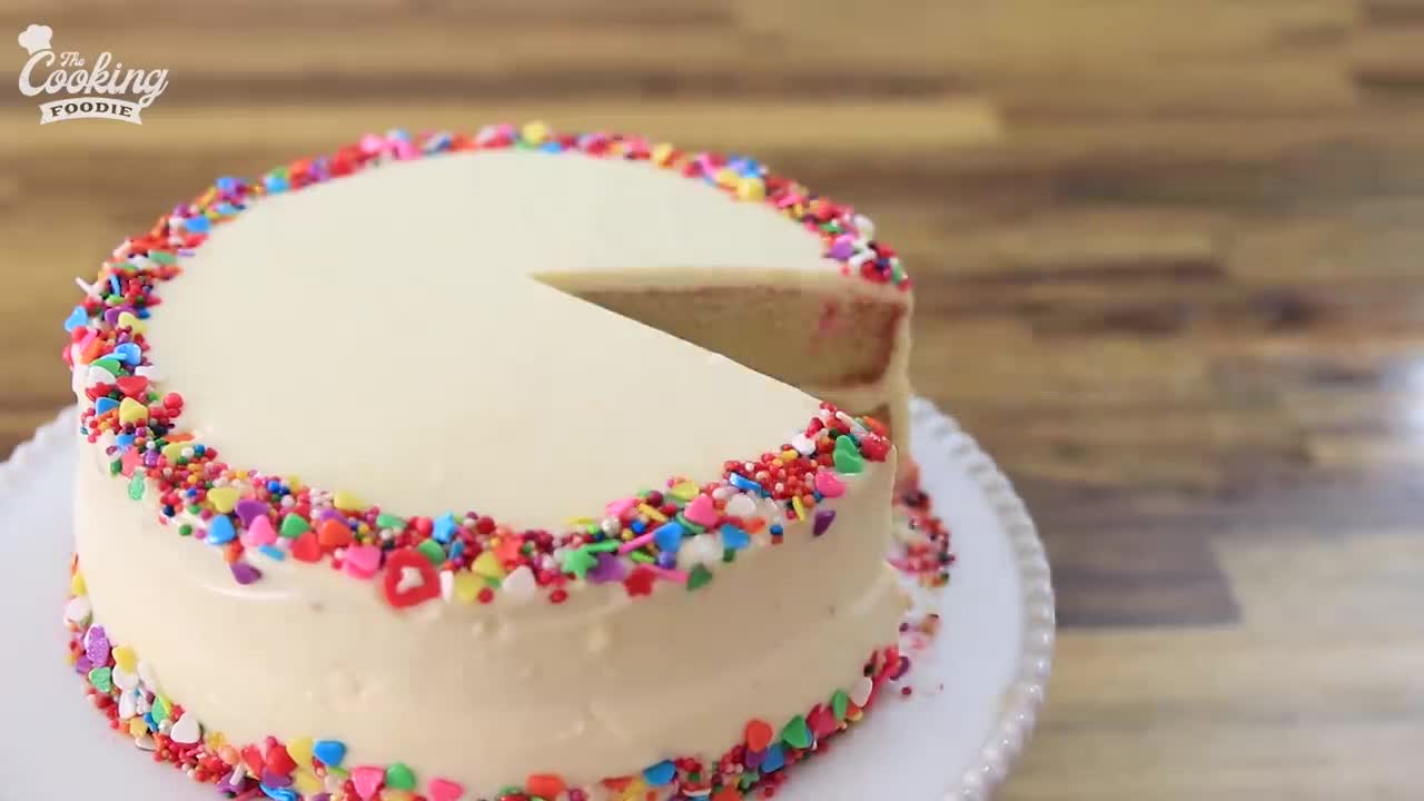 Classic Vanilla Cake Recipe _ How to Make Birthday Cake