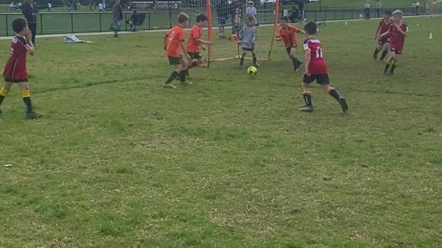 Going round player quickly then crossing
