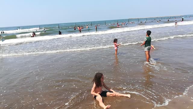 Attractive Swimming Beach In Ras El Bar , Summer Beach Vacation