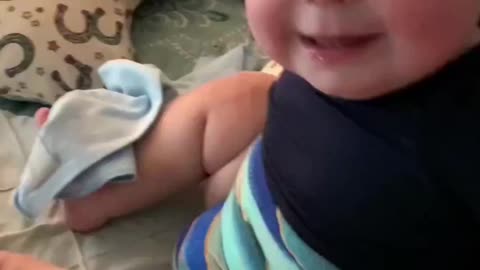 Cute baby laughing 🤣🤣👈