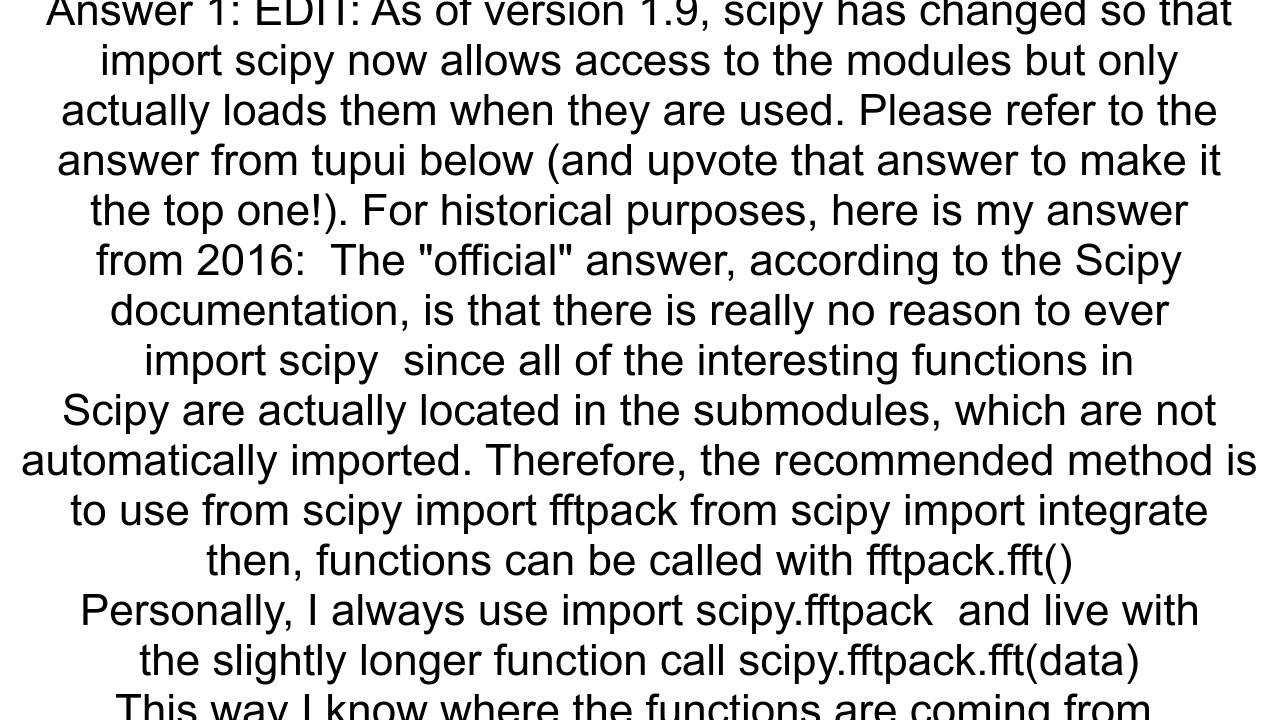 Official abbreviation for import scipy as spsc