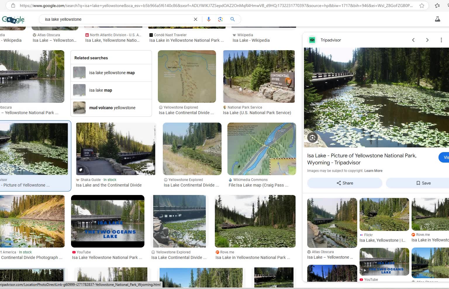 FRIDAY FUN- YELLOWSTONE LAKE ISA IS ONLY BODY OF WATER THAT FLOWS TO BOTH ATLANTIC & PACIFIC OCEANS