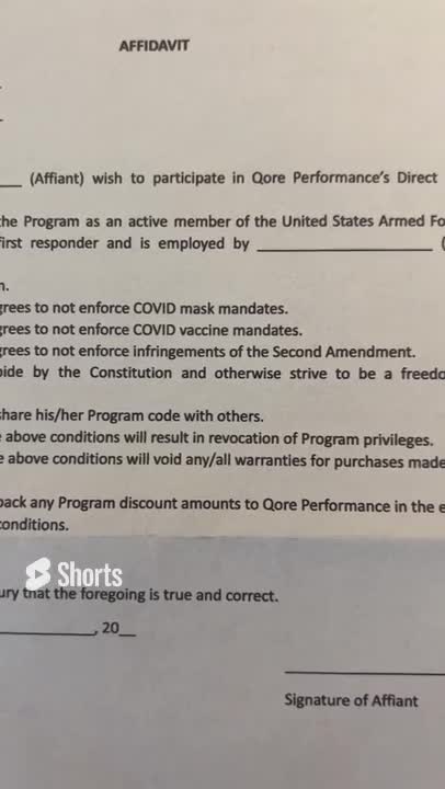 Qore Performance Direct Purchase Program for Military/Law Enforcement/Fire EMS