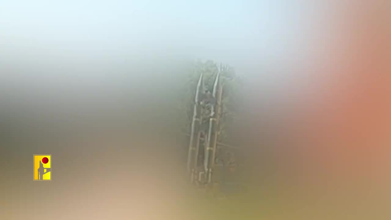 Hezbollah resistance forces targeting Israeli military positions with Nasr 2 missiles