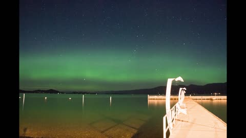 Aurora Borealis Timlapse from Polson, MT