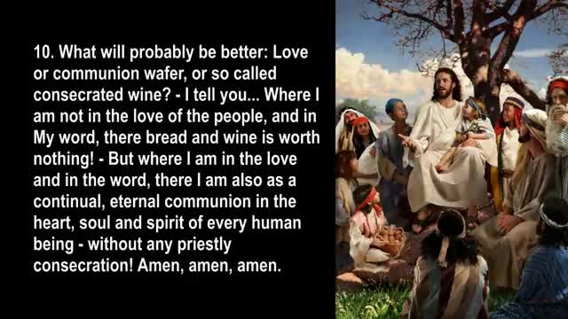 The true Communion ... Jesus elucidates ❤️ Heavenly Gifts revealed thru Jakob Lorber