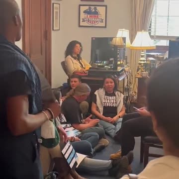 Ceasefire protesters occupied the office of New York Senator Kirsten Gillibrand.