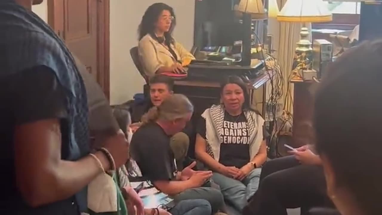 Ceasefire protesters occupied the office of New York Senator Kirsten Gillibrand.