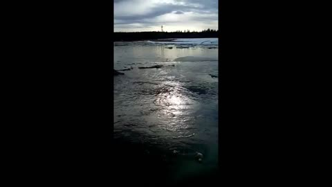 Beautiful ice drift