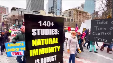 Seattle Washington Covid-19 coronavirus vaccine mandate protest ❤️