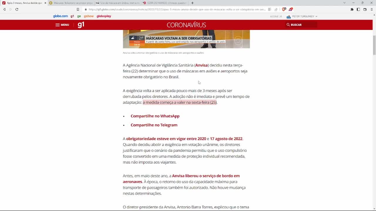 AUMENTO de CASOS faz com que ANVISA e PREFEITURA de SÃO PAULO exijam MÁSCARAS NOVAMENTE