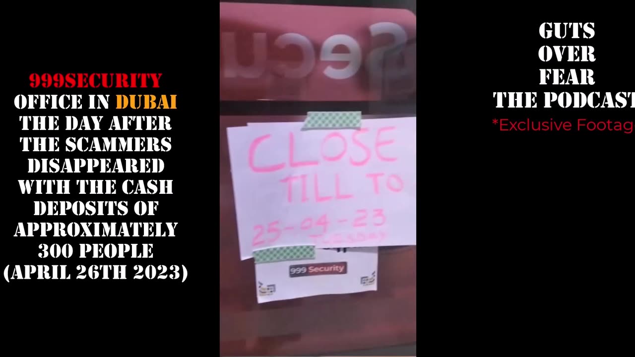 Major League Scammers In Dubai EXPOSED By GutsOverFearThePodcast