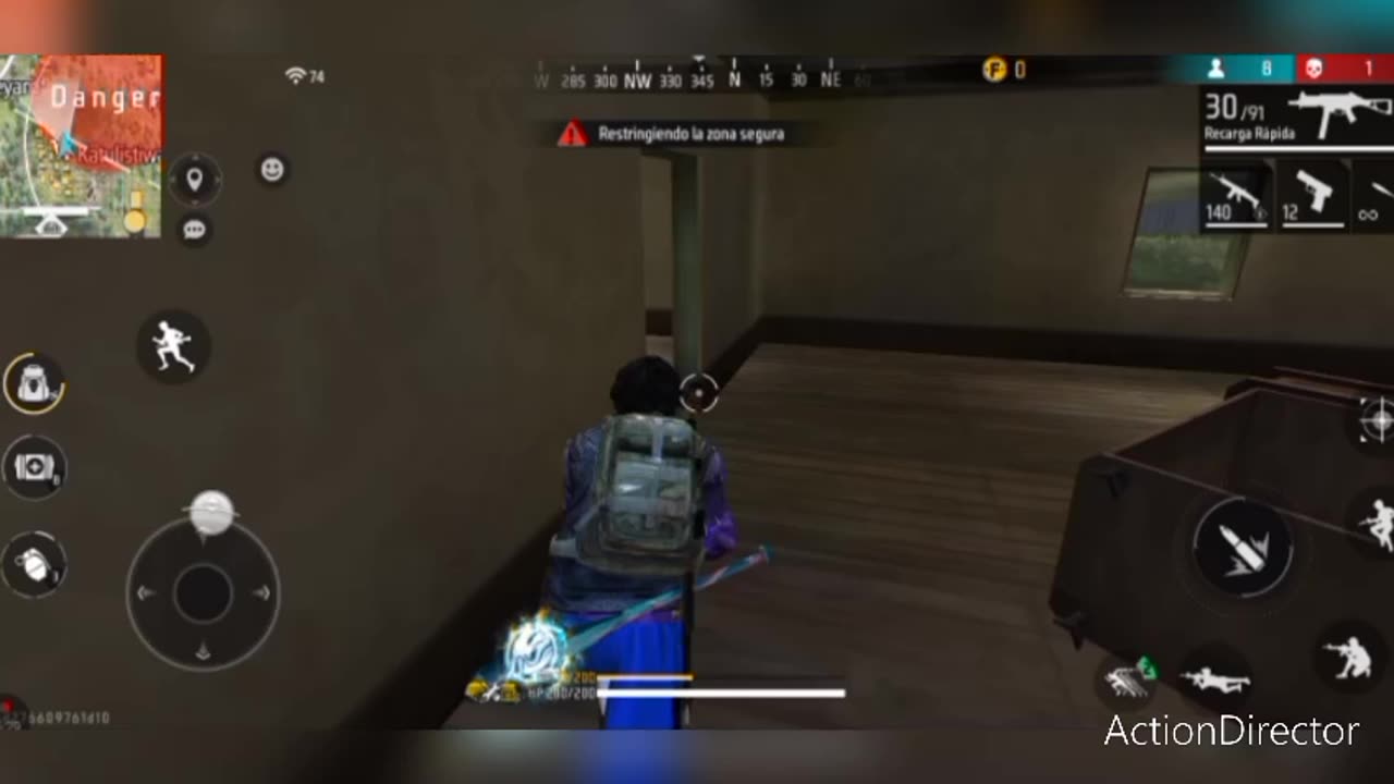 Una partida de free fire xd