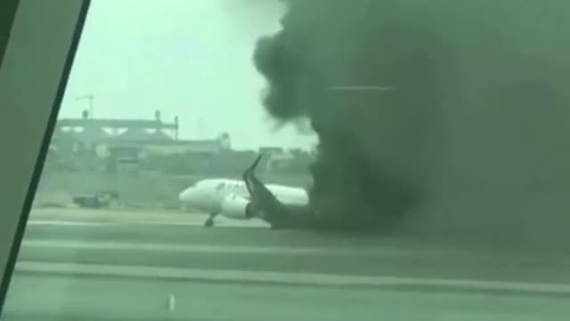 Plane taking off from Lima airport strikes firetruck on the runway, killing two firefighters