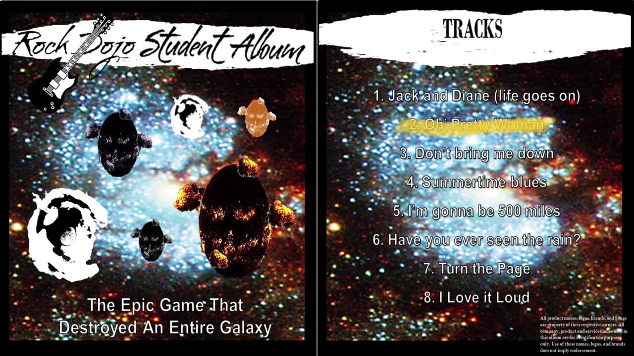 Rock Dojo Student Album #14 “Epic Game”: Oh’ Pretty Woman (Roy Orbison Cover) Track 2