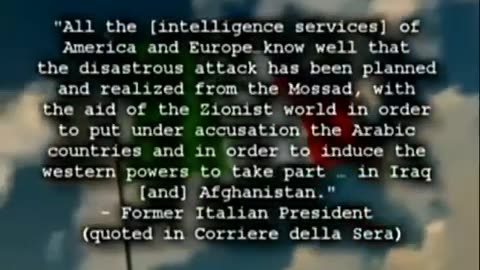 Italian intelligence worldwide knew 911 was an Israeli Mossad operation
